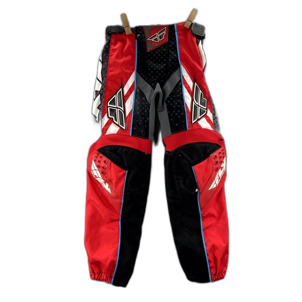 Fly Racing‎ F-16 Motocross Pants Adult 28 Black Red Racing MX Riding Gear Biker